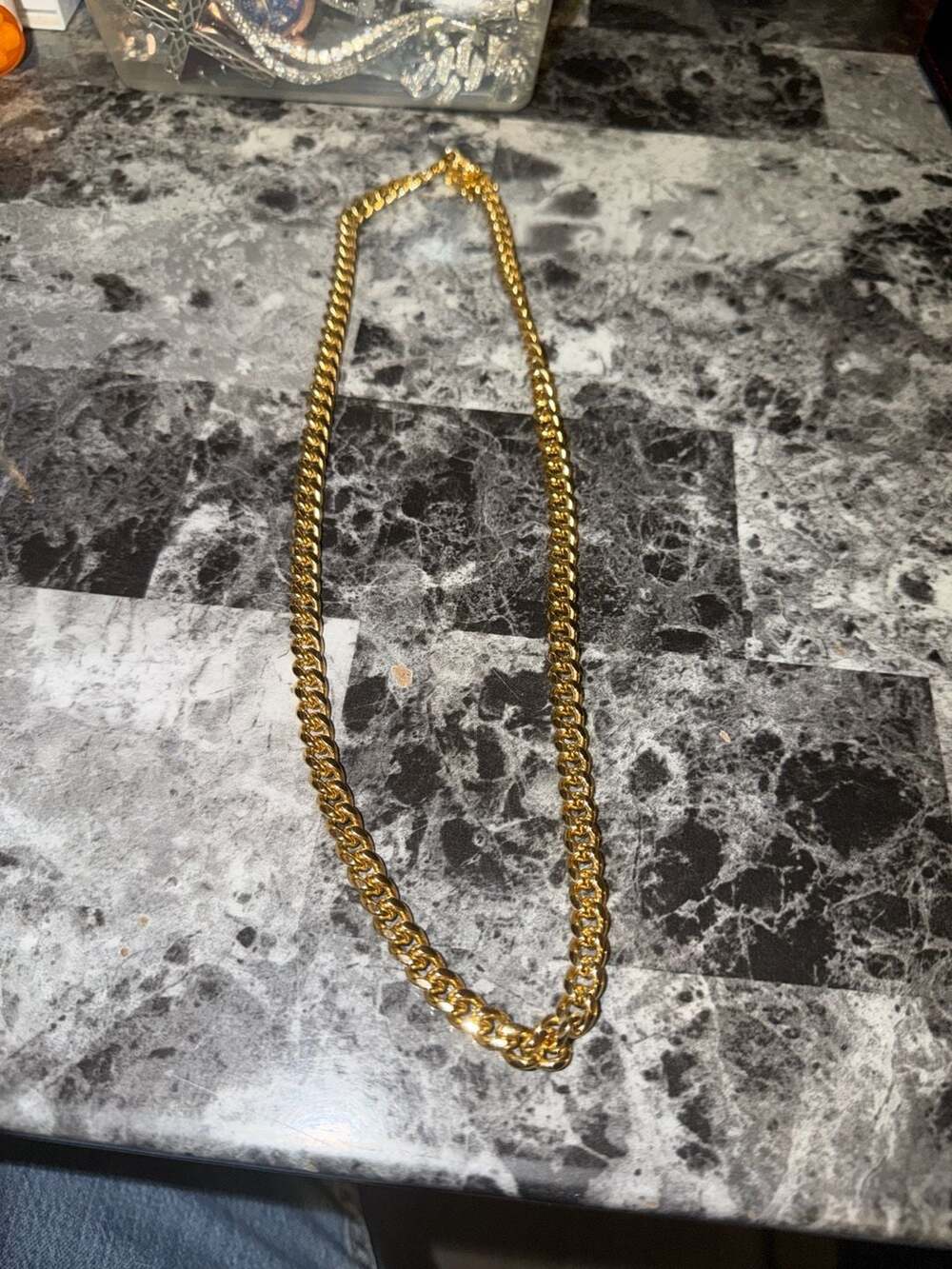 14K gold filled over stainless steel 22 inch Miami Cuban chain